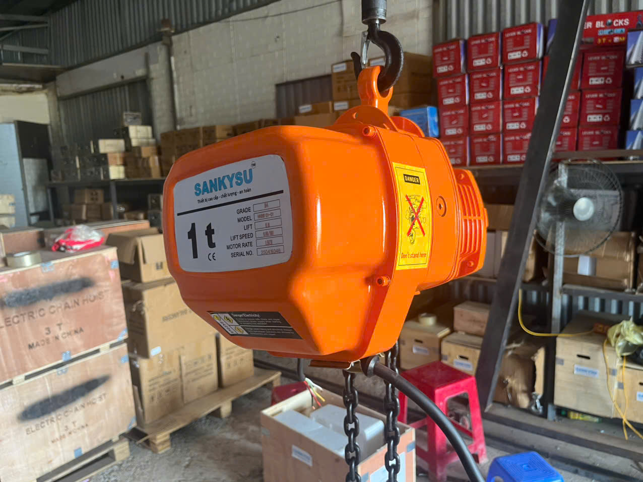 Pa lăng xích điện mini SANKYSU