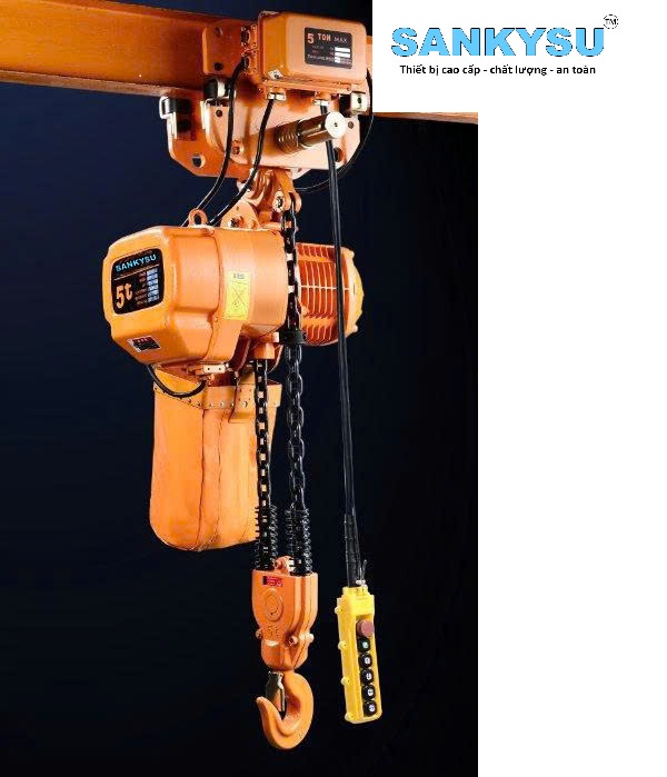 Pa lăng xích điện SANKYSU KKBB cao cấp di chuyển